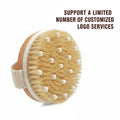 Massage Dry Body Bath Brush Round Wood Massage Skin Body Wooden Dry Shower Cleaning Brush Body Scrub Bath Brush