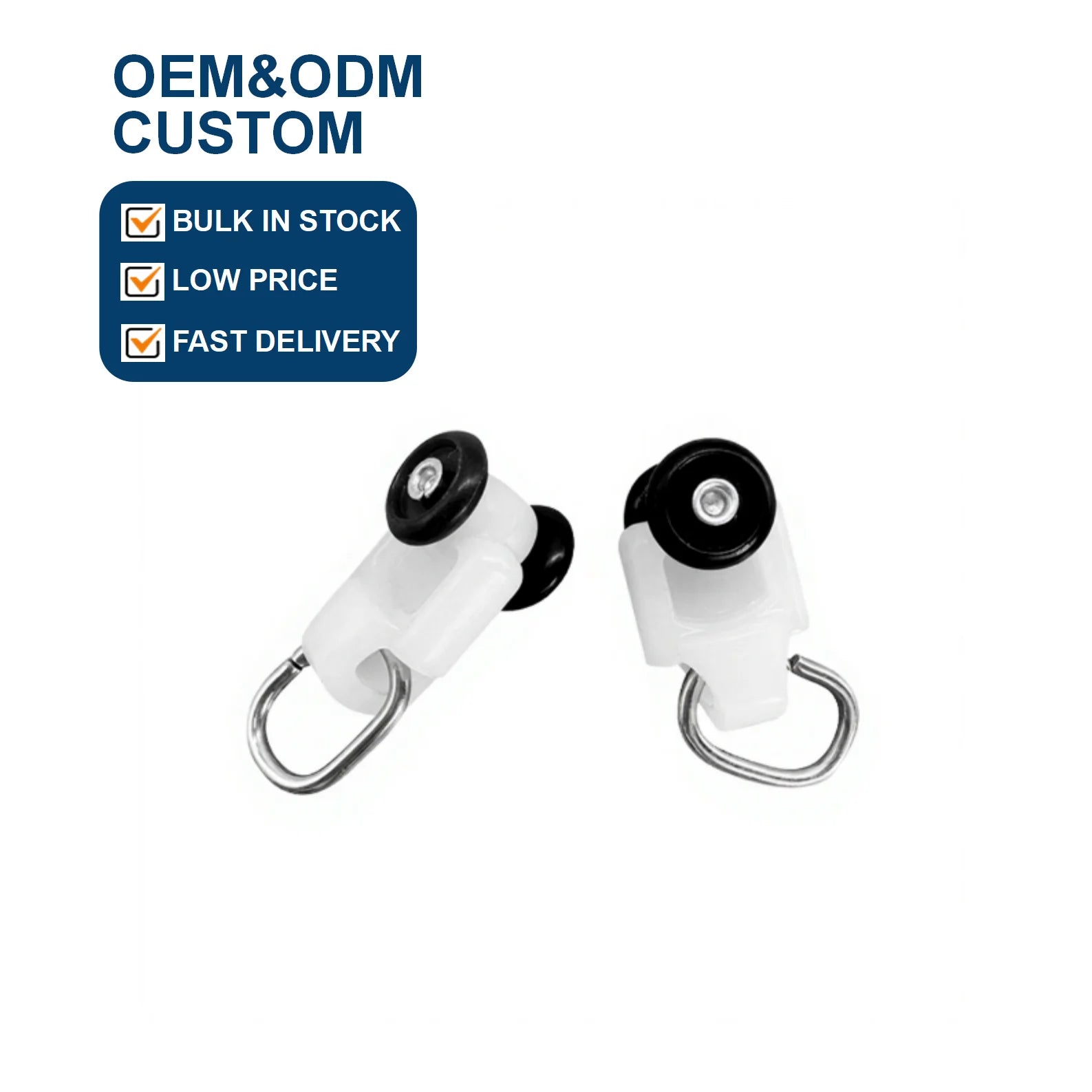 Modern Design Stainless Steel Silent Pulley & Curtain Hook Bead Universal Nano Wheel Accessories for Living Room Curtains Tracks