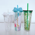 Hot Selling Party Custom DIY Double Wall Acrylic Plastic BPA-free Eco-Friendly 16oz/24oz Thermal Insulation 0-6 Hours Tumblers