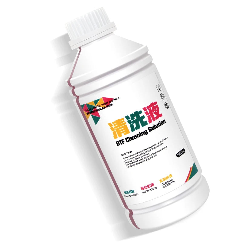 Wholesale 1000ml/bottle Cleaning Solution Moisturizing Solution for DTF Printer to Clean or Moisturize Nozzles
