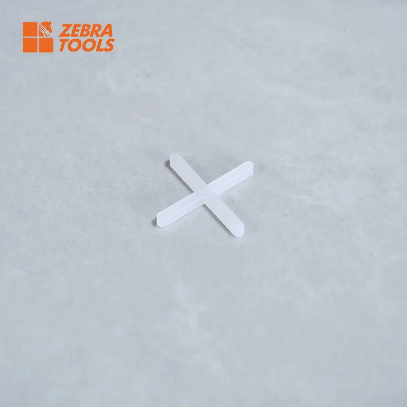 zebra Tools Modern Plastic 23mm Length Cross Tile Leveling Spacers 1-5mm Waterproof Durable Easy Installation for Ceramic Tiles