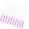 10-Piece Hair Extension Loop Tool Set Black Bead Threader for Hair Hair Extension Bead Tool Pulling Hook and Bead Looper Tool
