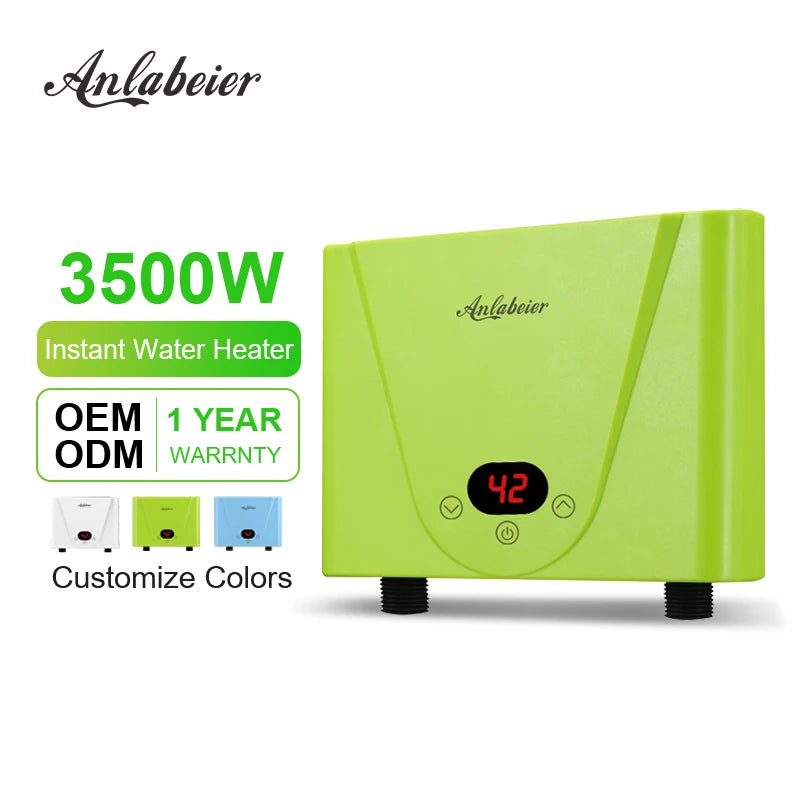 3.5kw Electric Instant Water Heater Factory Direct Mini Size LED WiFi Smart Energy-Saving Wall-Mounted Space-Saving Kitchen Home