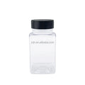 Pet square Transparent Plastic Seasoning Bottle with butterfly Lid for Barbecue Cumin Sesame Pepper Powder Packaging Bottle.