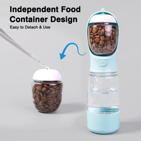 Portable Waterproof Outdoor Pet Companion Cup with 3-in-1 Water Bottle & Food Dispenser for Dogs & Cats