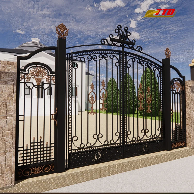 Iron Main Gate Designs for Style Security & Convenience in Every Home 3D Modeling Included