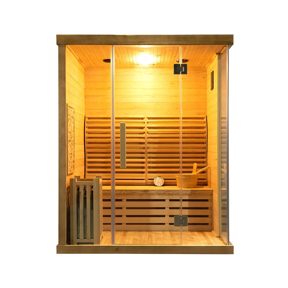 Cheap Price Indoor 4 Person Traditional Wood Steam Sauna Room