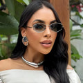 2025 Custom Logo Fashion Retro Men Women Metal Square Sun Glasses UV400 Shades Alloy Small Polygon Sunglasses Women MegaBDM