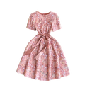 Elegant Casual Midi Dress for Women Empire Lace Vestidos