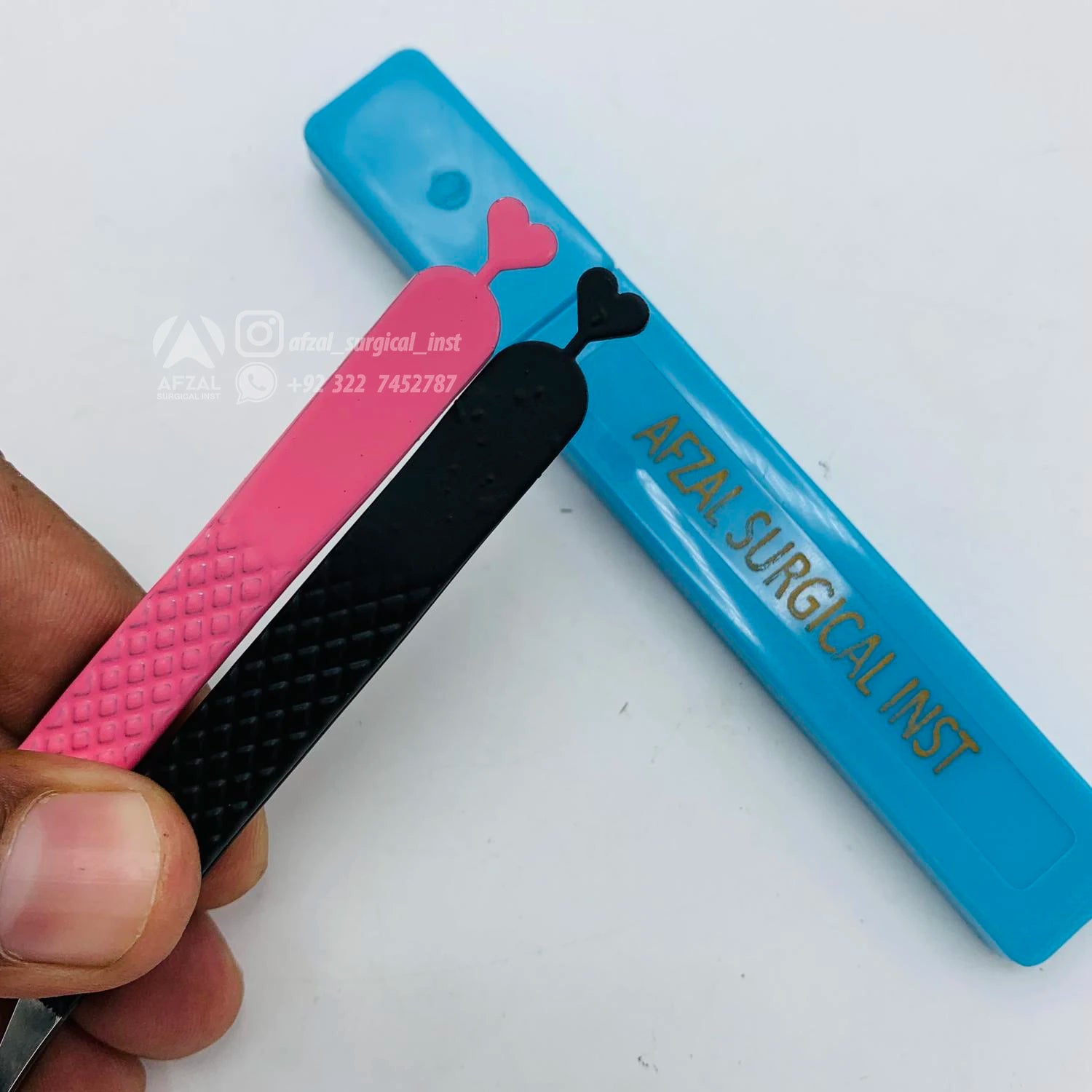 2025 High Quality Customizable Gold-Pointed Black-Pink Tweezers Sustainable Stainless Steel Plastic for Eyelash Extension CNC