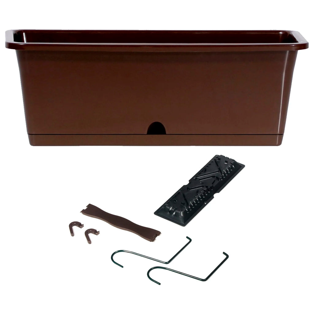 CAMELIA W flower pot dimensions (mm) 595x170x143 color Brown