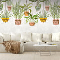 Germany Photo Floral Palm Tree Wall Mural Green Pink Yellow Non Woven Vinyl 1.59x2.80m Removable Easy Bedroom Hospital