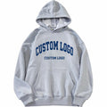 Men's Custom 100% Cotton Fleece Oversized Hoodie 360 Grams American Retro Letter Print Customizable LOGO Breathable Autumn