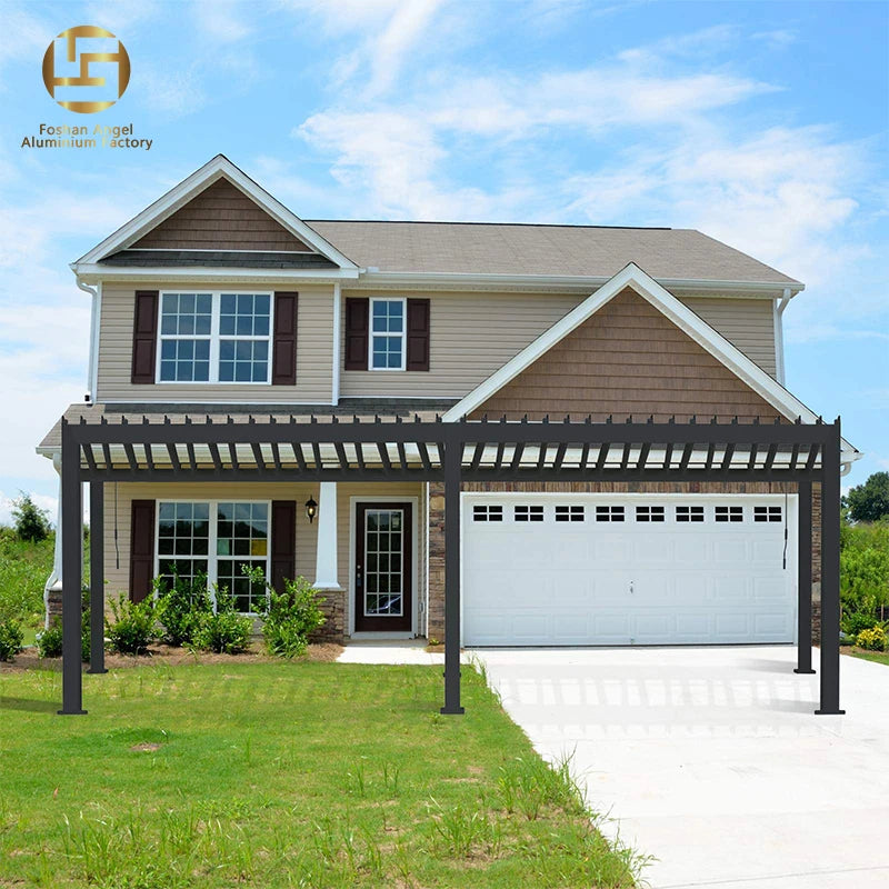 Foshan Angel Outdoor Waterproof Aluminum Electric Motorized Pergola with LED Lighting for Balcony and Garden MegaBDM