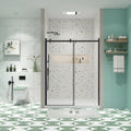 Free Shipping 48*74 Frameless Shower Doors Sliding Bathroom Stainless Steel Handle Shower Cabin