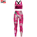 Factory Wholesale Customized Front High Quality Brushed Elastic Sports Bra High-Waisted Tight Pant Quick-Drying Gym Yoga Running
