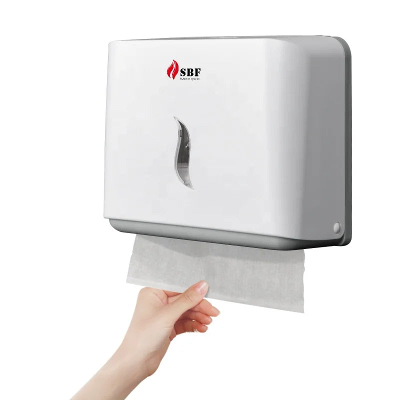 Commercial Grade Wall Mounted Hand Towel Dispenser Modern Design Custom Logo OEM Paper Plastic Bathroom Tissue Holder for Hotels