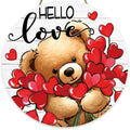 JUXINDA Valentine's Day Bear Door Hanging Wooden Wall Hanging Door Decoration Romantic Valentine's Day