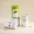 Tianhui Airtight Round Metal Canister Tin Cans with Double Lids for Rose Tea Storage Container