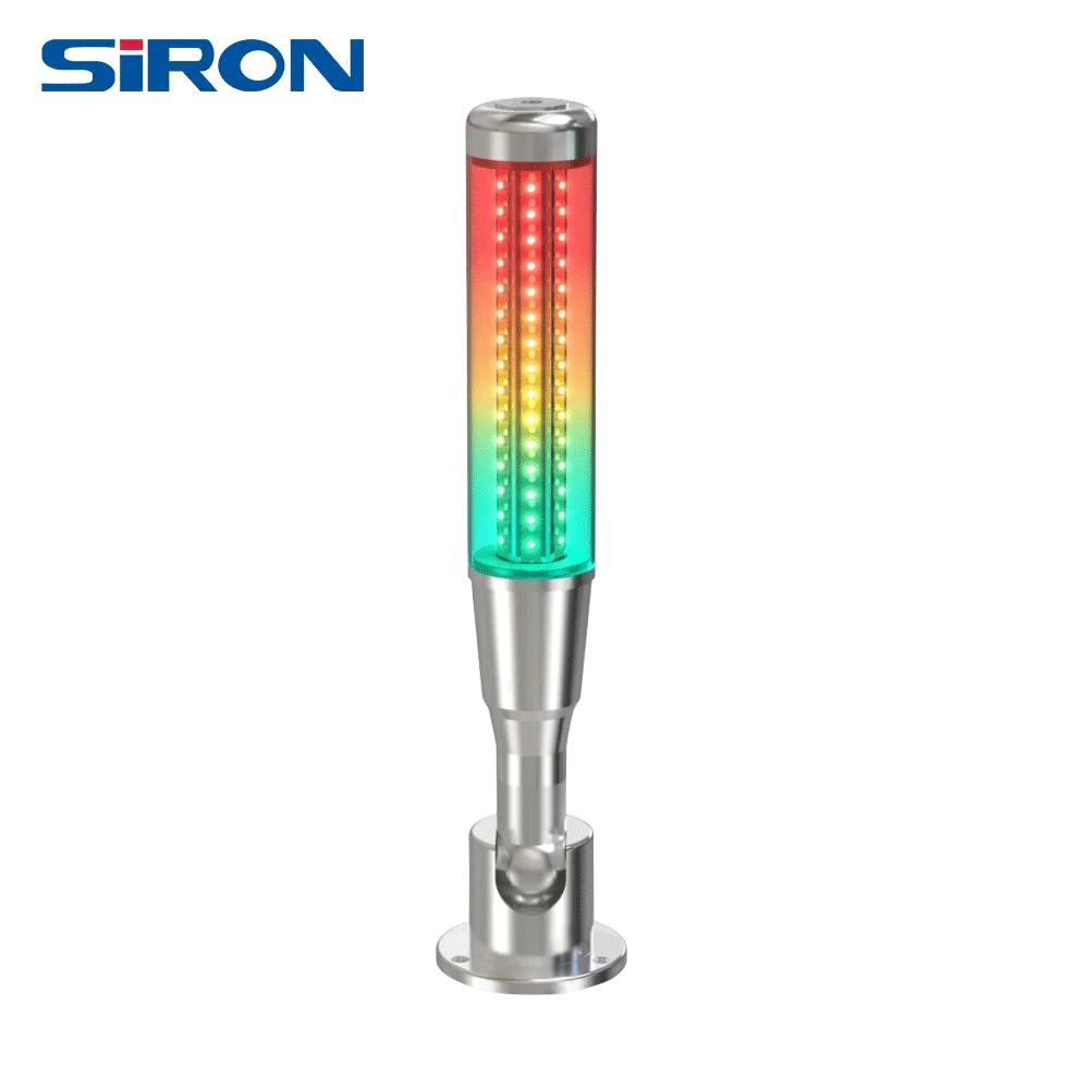 SiRON D022 Series LED Signal Lamp Highlight Light Beads24V DC 3-Color Warning Tower Light Professional Light for Equipment