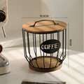 Versatile Storage Coffee Pod Holder Rustic Large Capacity Iron Single Eco-Friendly Space Saving for Home Coffee Filter Holder