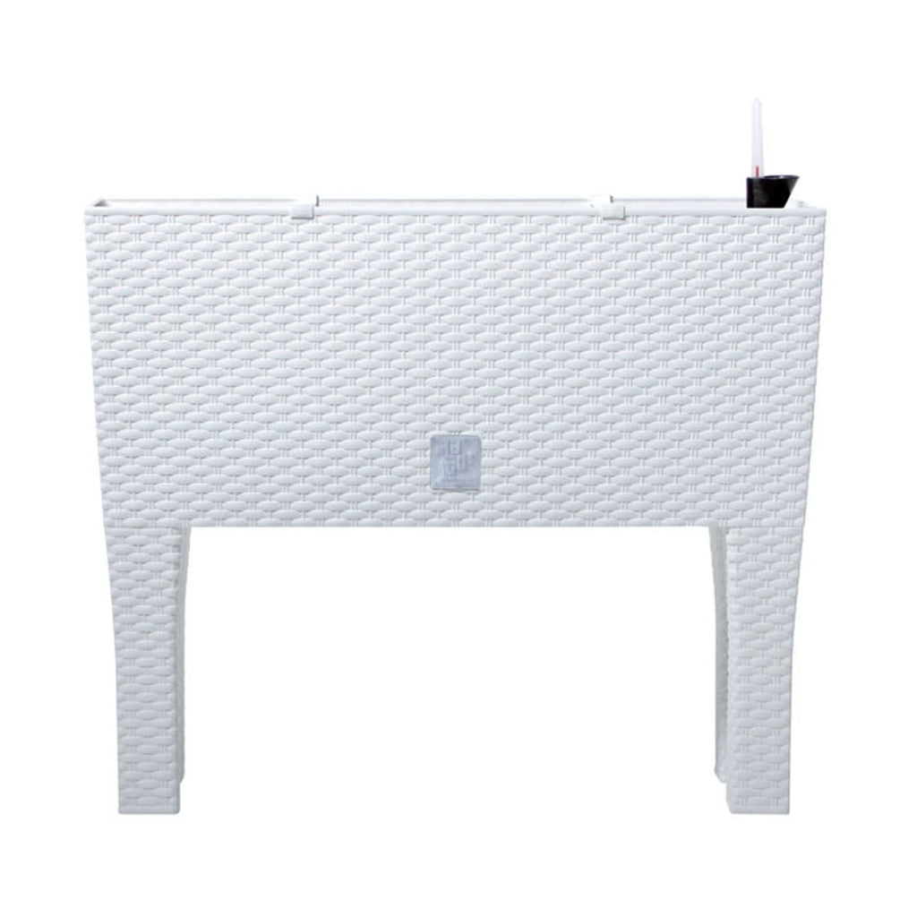 Prosperplast Rato case high 72L tall plastic planter in white 65 (height) x 80 (width) x 33 (depth) cm