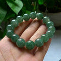 PFT Unisex Jadeite Oil Blue Beaded Bracelet Old Pit Ice Glutinous Variety Gift Bangles MegaBDM