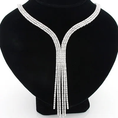 Designer 11.70ct Diamond Tassel Necklace 18K White & Yellow Gold-Elegant & Stylish