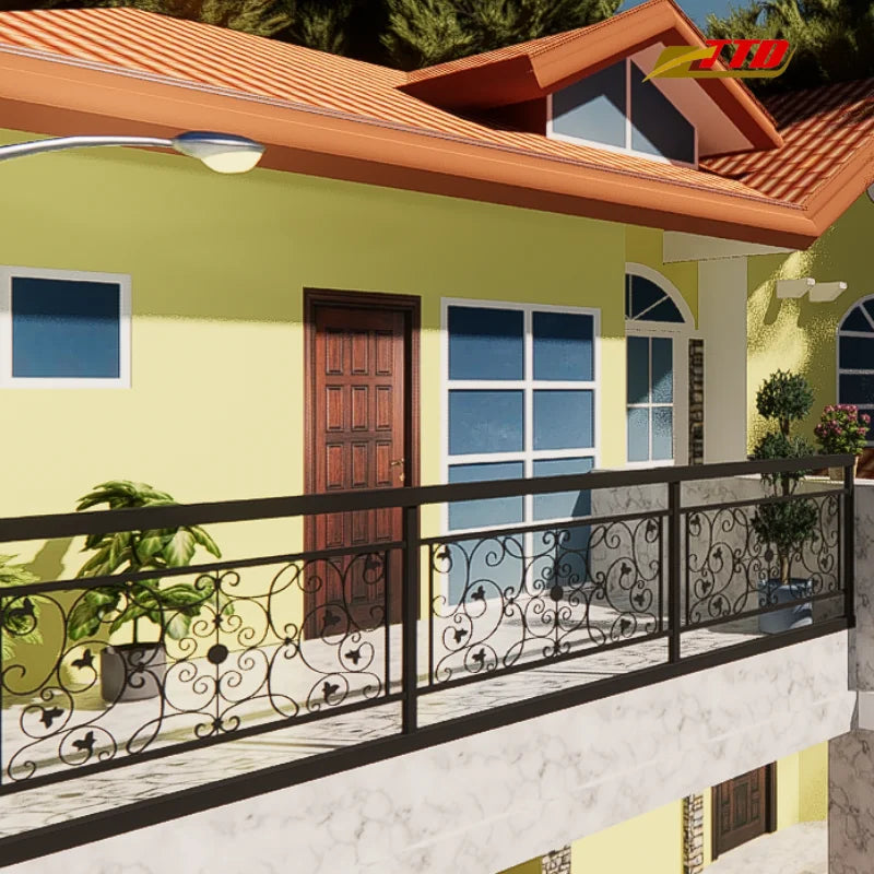 Innovative Wrought Iron Balcony Railings for Villa-Modern Design Durable & Safe