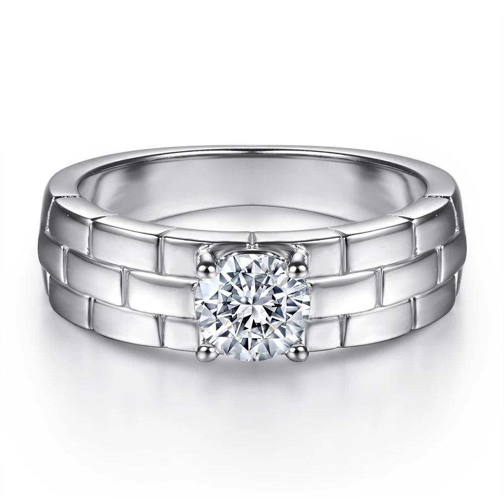 925 Sterling Silver Jewelry Good Design Best Sale Rhodium Plated Cz Couple Engagement Wedding Diamond Rings