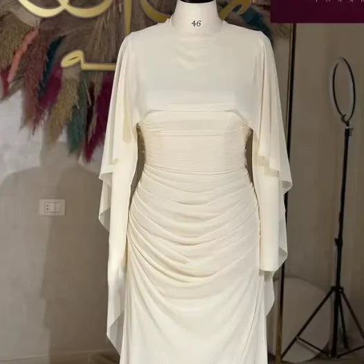 YKD057 Muslim Dress Wome Islamic Clothing Hijabs Traditional Elegant Pearl Long Dress High-end Custom-made Exquisite Details.