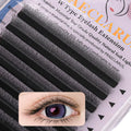 Wholesale Handmade 12 Row Eyelash Extensions D Curl Mixed Length 0.07MM Volume Lashes Fluffy Eyelashes Custom Logo MegaBDM