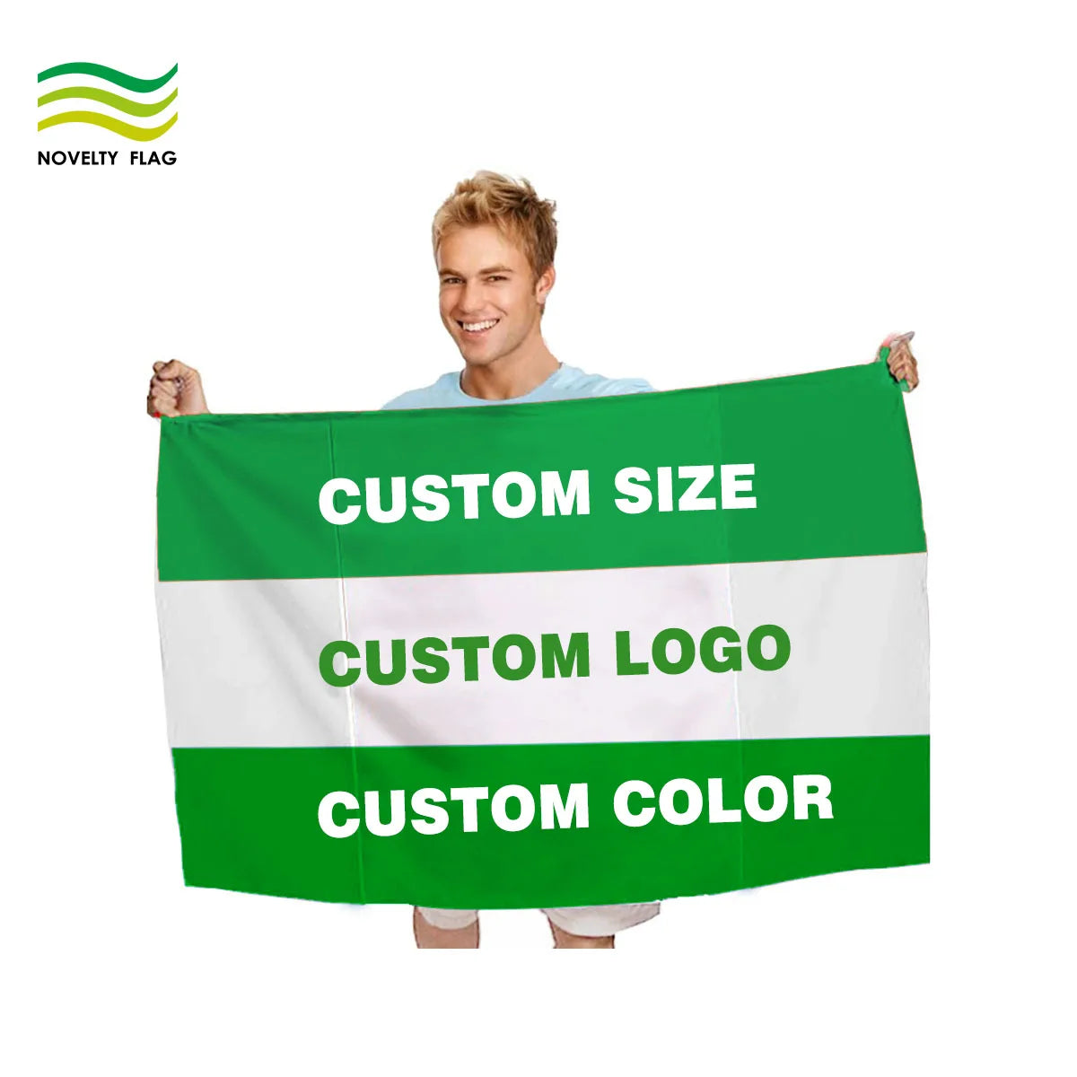 3x5 Polyester National Flags Banner with Digital Printing Displayed Size and Logo Made to Order
