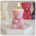 For Fun Big Size 3D Cute Cartoon Bear Silicone Candle Mold Diy Handmade Soap Plaster Ice Cube Baking Birthday Party Gift Making