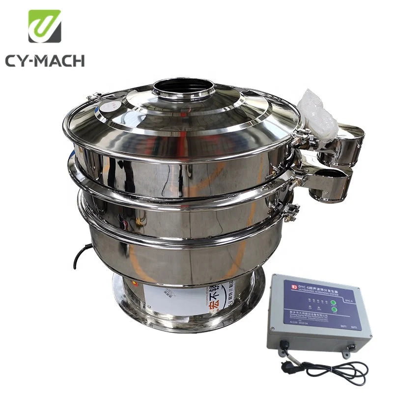 CY-MACH Ultrasonic Rotary Vibrating Screen Abrasive Ceramic Powder Silicon Carbide Vibro Sieve for Gypsum