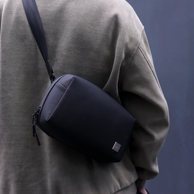 Compact Crossbody Accessory Pouch Multi-Pocket Design Earbuds Chargers Small Gadgets Waterproof Lightweight Anti-Theft Zipper