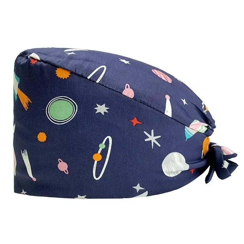 Adjustable Working Caps with Button & Sweatband Scrub Caps Women Nurse Caps for Women Bouffant Cap with Buttons for Women MegaBDM