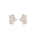 Elegant 14k Earing White Gold Lab Grown Round Brilliant Cut Diamond Stud Earrings IGI Certified Classic Style Women's Gift