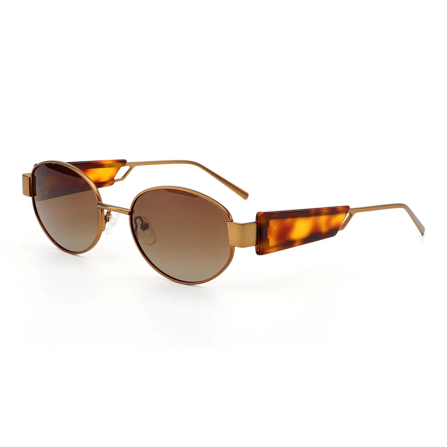 MB1547A Custom Metal Polarized Eyewear Vintage Oval Sunglasses for Men