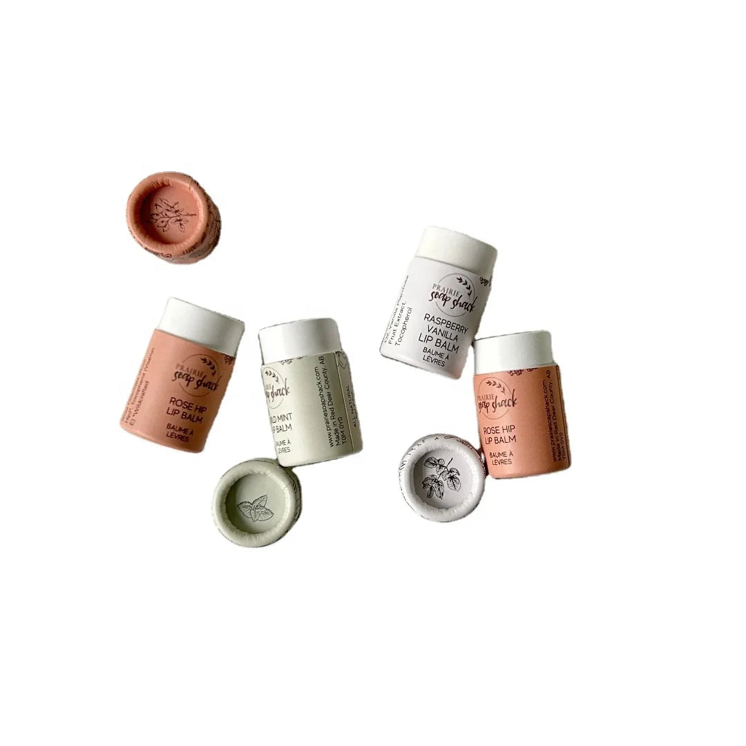 Biodegradable Cardboard Deodorant Push up Paper Packaging Eco Friendly  Kraft Lip Balm Cylinder Tube Oil Proof