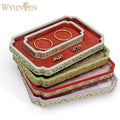 Custom Luxury Ancient Chinese Style Satin Ring Bracelet Chain Earring Store Stackable Jewelry Display Tray