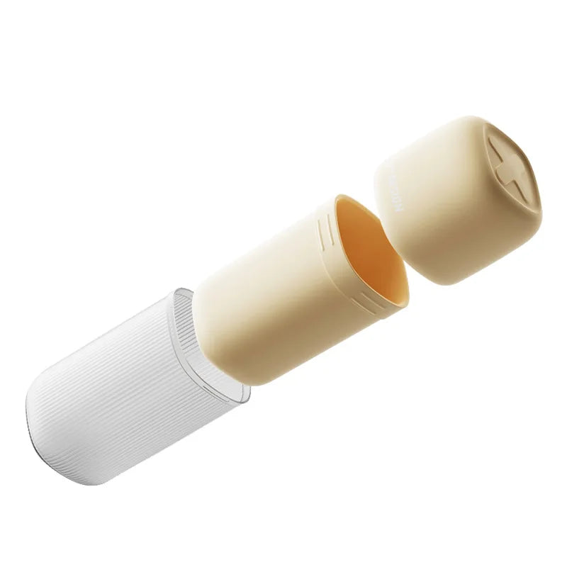 Portable Eco-Friendly Plastic Dental Jar Travel Toothbrush Cup Set Multifunctional Convenient Storage Washing Mouthwash Bathroom