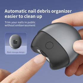 Automatic USB Rechargeable Fingernail Trimmer with Nail File and Scrap Storage for Baby Household & Hotel Use