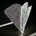 Grey and Silver Geometric Pocket Square