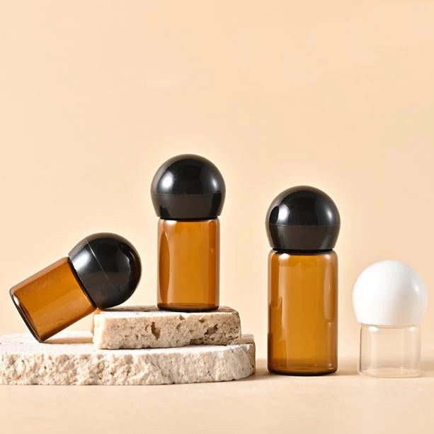 Wholesale Cosmetic Essential Oil Perfume Sample Tester Empty Amber clear Color 1ml 2ml 3ml 5ml Glass Vial Bottle Screw Top