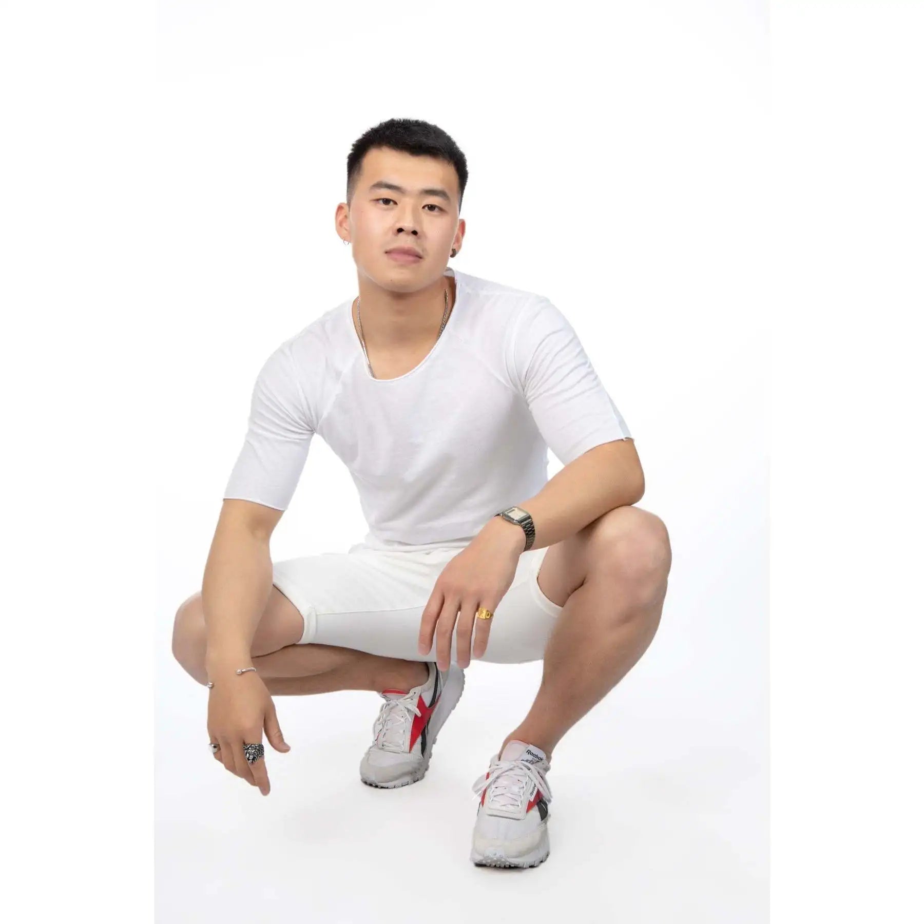 Men's Sustainable Organic Casual Blank T-Shirt Regular Fit Short Sleeve Breathable Eco-friendly O-Neck White Imperio Shop