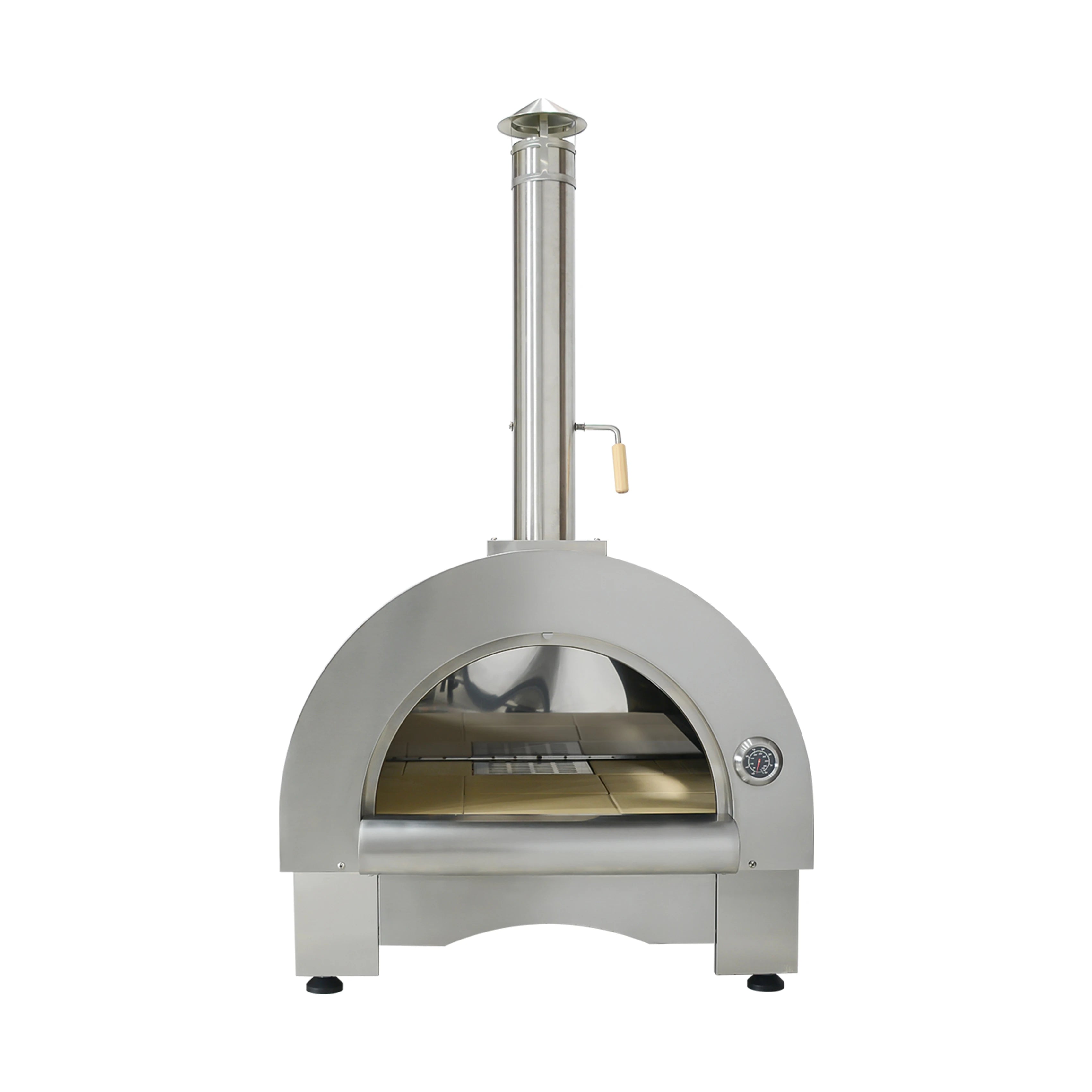 High-Capacity 0.48mÂ² Outdoor Pizza Oven Machine 5-Min Cooking Premium Style Metal SS/Black Enamel Options 103PCS/40HQ Shipping