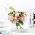 Classic Transparent Cylindrical Vase for Weddings Holiday Gathering Valentine's Day Bouquets Fashionable Display of Flowers