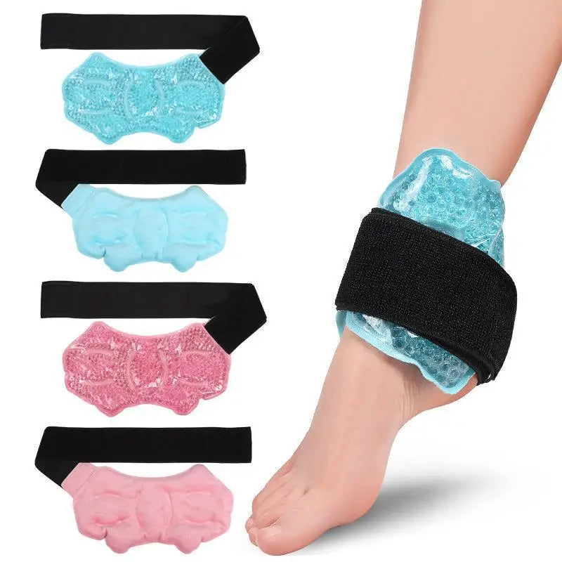 Reusable Ankle Ice Gel Pack Wrap Freezable Hot Cold Compression Brace for Sprained Foot Sports Injury & Inflammation Relief
