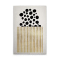 Made In Germany - Home Decor Canvas Picture Popcorn Black Gold - Wall Painting Mural In Cream And Gold - Stretcher Frame Art